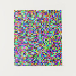 Abstracte vierkante vormen meerkleurig patroon wandkleed