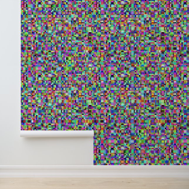 Abstracte vierkante vormen multikleur patroon behang (Applicatie)