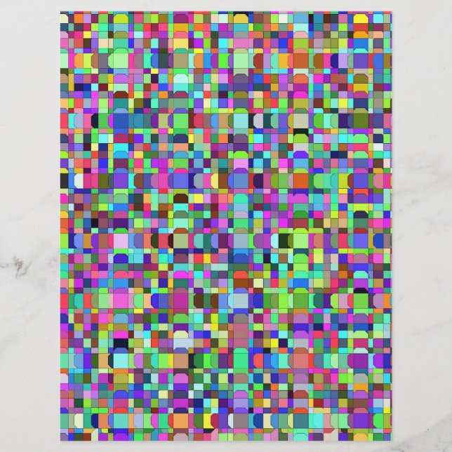 Abstracte vierkante vormen multikleur patroon briefhoofd (Voorkant)