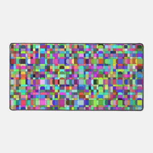 Abstracte vierkante vormen multikleur patroon bureaumat