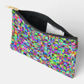 Abstracte vierkante vormen multikleur patroon klei etui (Open)