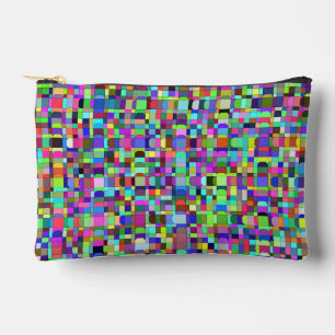 Abstracte vierkante vormen multikleur patroon klei etui