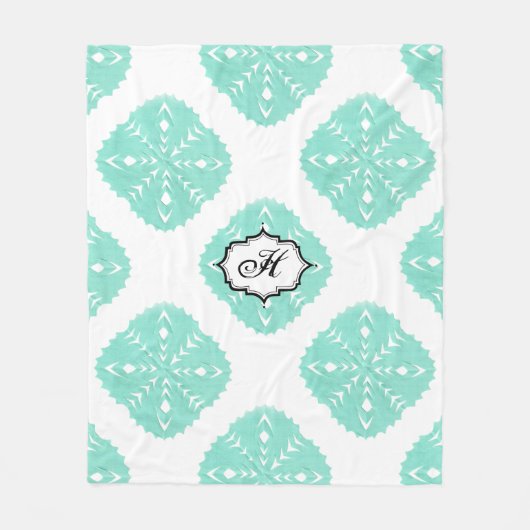 ABSTRACTE VIERKANTE WYCINANKI FLEECE DEKEN (Voorkant)