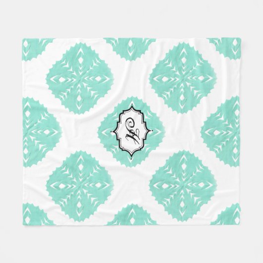 ABSTRACTE VIERKANTE WYCINANKI FLEECE DEKEN (Voorkant (Horizontaal))