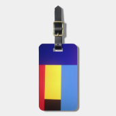 abstracte vierkanten bagagelabel (Voorkant verticaal)