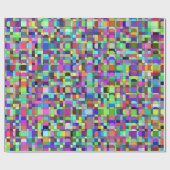 Abstracte vierkanten vormen multikleur patroon cadeaupapier (Vlak)