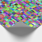 Abstracte vierkanten vormen multikleur patroon cadeaupapier (Hoek)