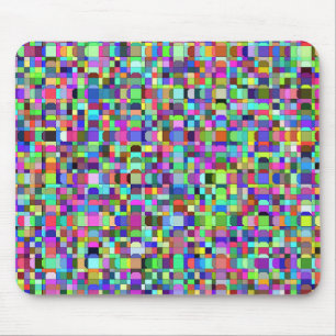 Abstracte vierkanten vormen multikleur patroon muismat