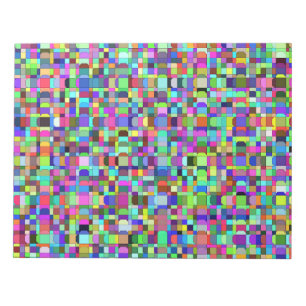 Abstracte vierkanten vormen multikleur patroon notitieblok