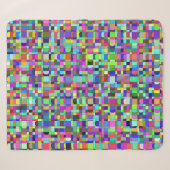 Abstracte vierkanten vormen multikleur patroon sherpa deken (Voorkant (horizontaal))