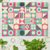 Abstracte vierkantjes 110419 theedoek (Gevouwen)