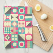 Abstracte vierkantjes 110419 theedoek (Quarter Fold)