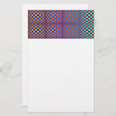 Abstracte vierkantjes 2 briefpapier (Voorkant / Achterkant)