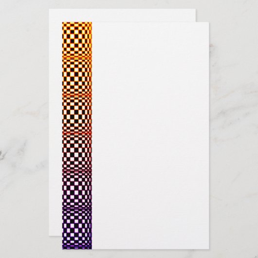 Abstracte vierkantjes 3 briefpapier (Voorkant / Achterkant)