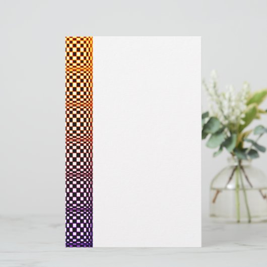 Abstracte vierkantjes 3 briefpapier (Staand voorkant)