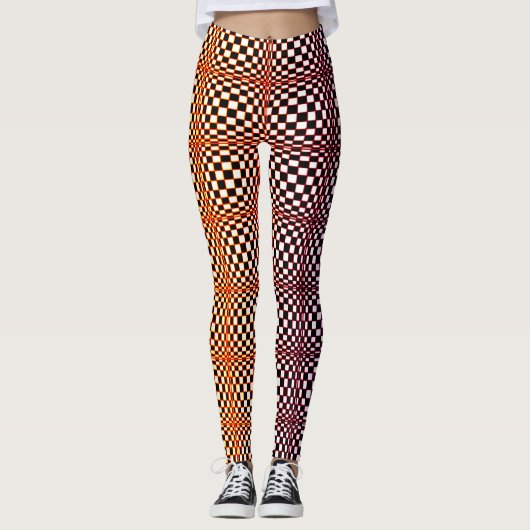 Abstracte vierkantjes 3 leggings (Voorkant)