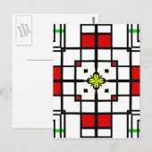 Abstracte vierkantjes briefkaart (Voorkant / Achterkant)