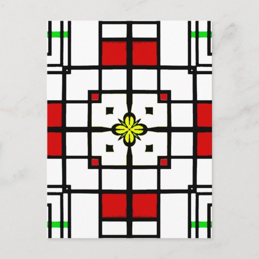 Abstracte vierkantjes briefkaart (Voorkant)