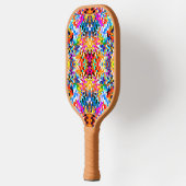 Abstracte vierkantjes die kleur hebben pickleball paddle (Links)