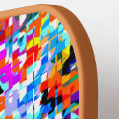 Abstracte vierkantjes die kleur hebben pickleball paddle (Links Detail)