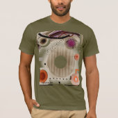 Abstracte vierkantjes en cirkels t-shirt (Voorkant)