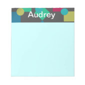 Abstracte vierkantjes en Stippen Notitieblok (Voorkant)