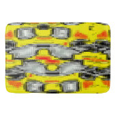 Abstracte vierkantjes gevormd uit krassen boven ge badmat (Voorkant)