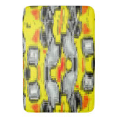 Abstracte vierkantjes gevormd uit krassen boven ge badmat (Voorkant Verticaal)