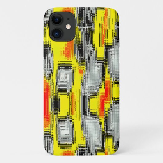 Abstracte vierkantjes gevormd uit krassen boven ge Case-Mate iPhone case (Achterkant)