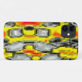 Abstracte vierkantjes gevormd uit krassen boven ge Case-Mate iPhone case (Achterkant (horizontaal))