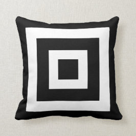 Abstracte vierkantjes in zwart-wit kussen