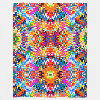 Abstracte vierkantjes notitieboek laptop fleece deken