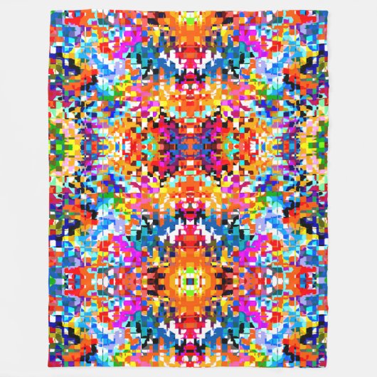 Abstracte vierkantjes notitieboek laptop fleece deken (Voorkant)