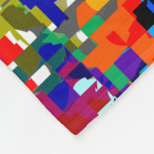 Abstracte vierkantjes notitieboek laptop fleece deken (Hoek)