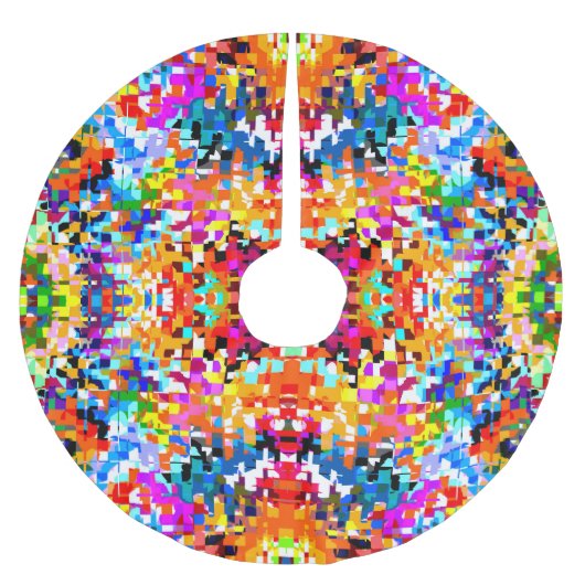 Abstracte vierkantjes notitieboek laptop kerstboom rok (Voorkant)