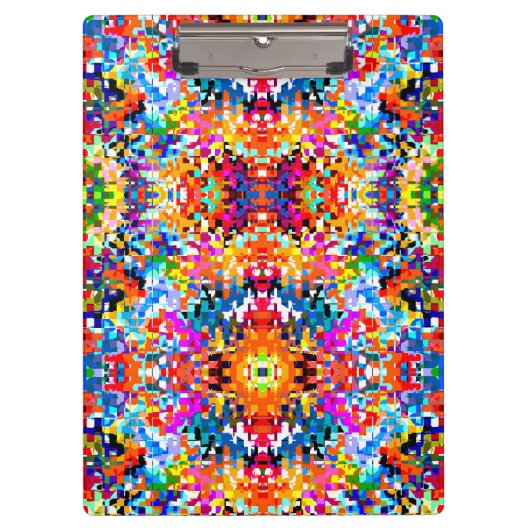 Abstracte vierkantjes notitieboek laptop klembord (Voorkant)