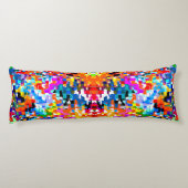 Abstracte vierkantjes notitieboek laptop lichaamskussen (Achterkant)