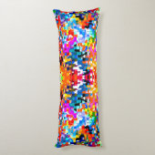 Abstracte vierkantjes notitieboek laptop lichaamskussen (Achterkant (Verticaal))