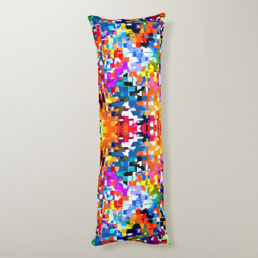 Abstracte vierkantjes notitieboek laptop lichaamskussen (Achterkant (Verticaal))