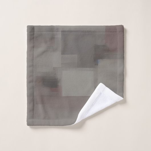Abstracte vierkantjes op aarde bad handdoek (Wasdoekje)