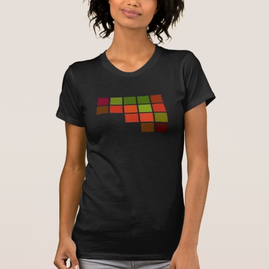 Abstracte vierkantjes T-shirt (Voorkant)
