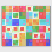 abstracte vierkantjes voor het verpakken van papie cadeaupapier (Vlak)