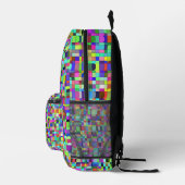 Abstracte Vierkantjes Vormen Multicolor Rugzak (Rechts)