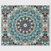 Abstracte vierkantsachtergrond. Ronde mandalorname Cadeaupapier (Vlak)