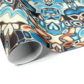 Abstracte vierkantsachtergrond. Ronde mandalorname Cadeaupapier (Rol Hoek)