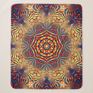 Abstracte vierkantsachtergrond. Symmetrische ronde Sherpa Deken