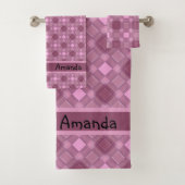 Abstracte vierkantsgeometrie zonder naadloze ingec bad handdoek (Insitu)