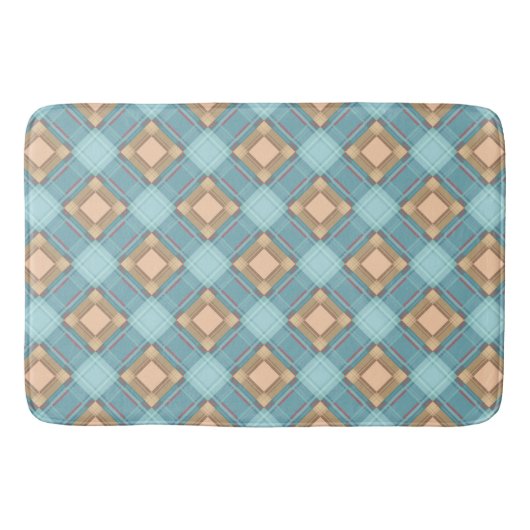 Abstracte vierkantsgeometrie zonder naadloze ingec badmat (Voorkant)