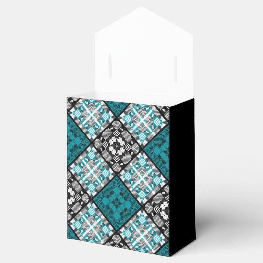 Abstracte vierkantsgeometrie zonder naadloze ingec bedankdoosjes (Geopend)