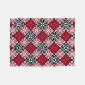 Abstracte vierkantsgeometrie zonder naadloze ingec fleece deken (Voorkant (Horizontaal))